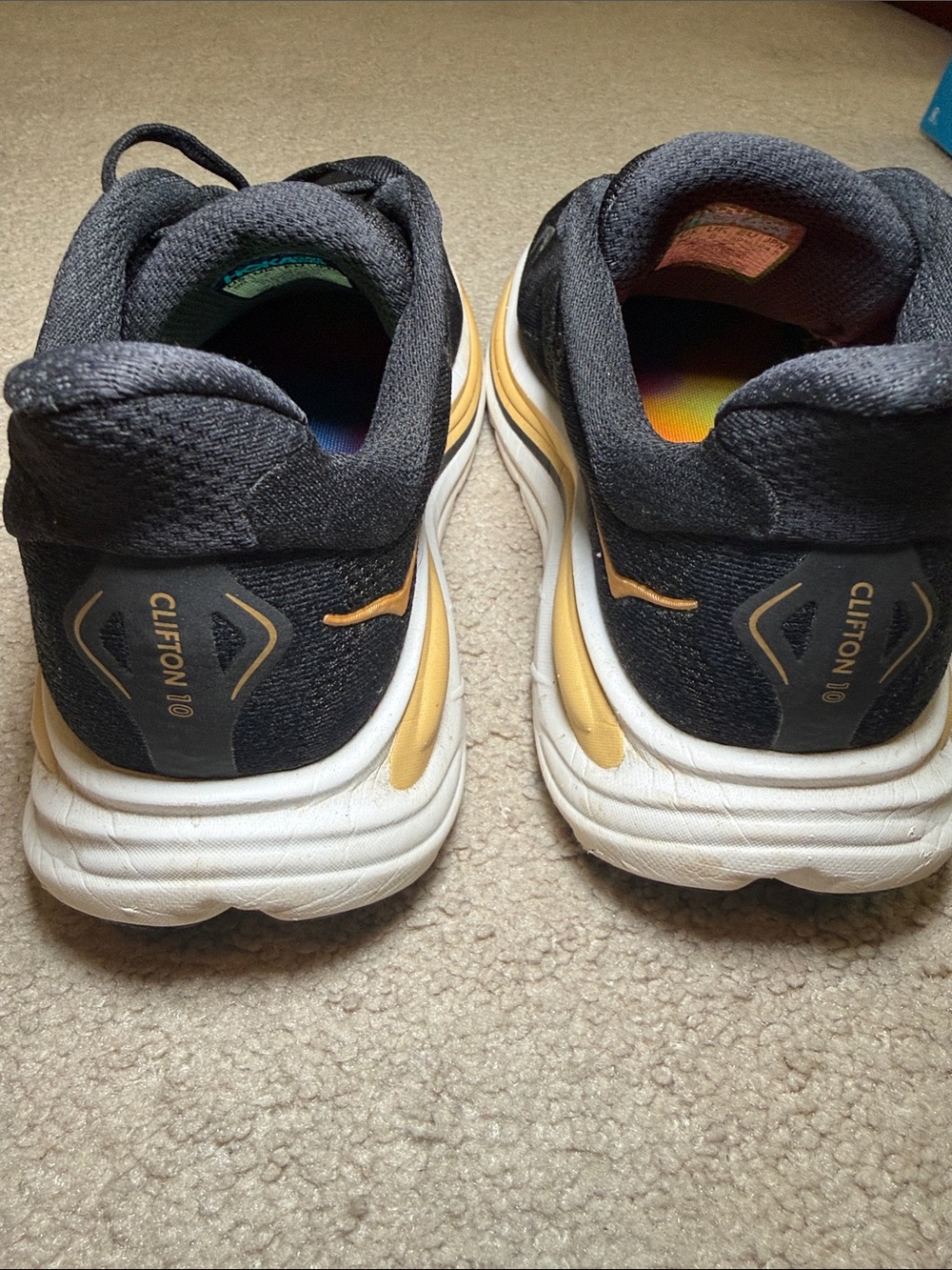 Hoka Black and Gold Women's Athletic Running Shoes - Picture 4 of 13